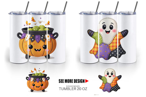 Tumbler Patchwork Halloween Cuties Sublimation artnoy 