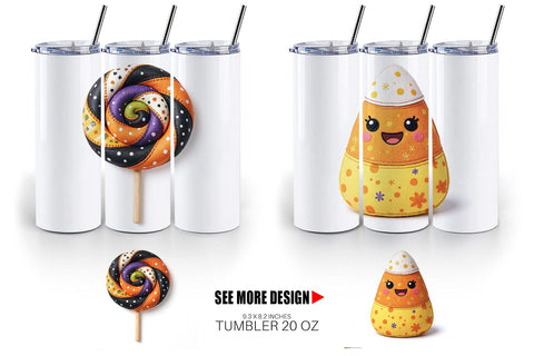 Tumbler Patchwork Halloween Treats Sublimation artnoy 