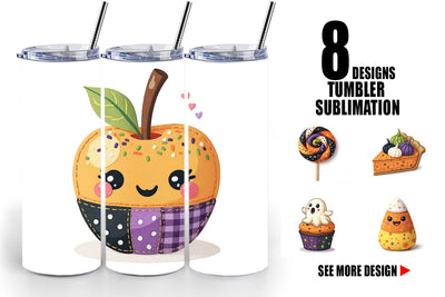Tumbler Patchwork Halloween Treats Sublimation artnoy 