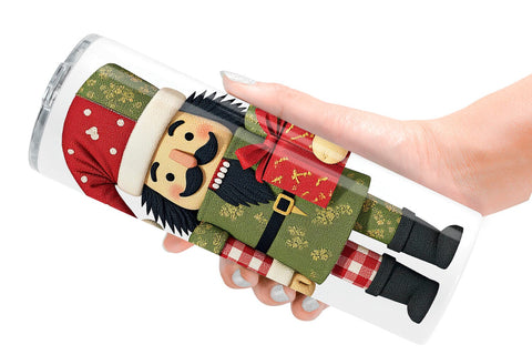 Tumbler Patchwork Nutcracker Sublimation artnoy 
