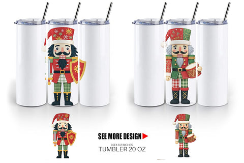 Tumbler Patchwork Nutcracker Sublimation artnoy 