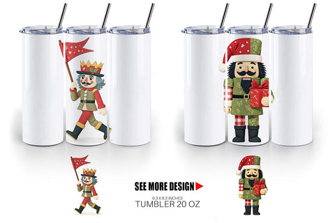 Tumbler Patchwork Nutcracker Sublimation artnoy 