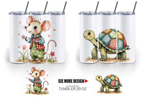 Tumbler Patchwork Pet Pals Sublimation artnoy 