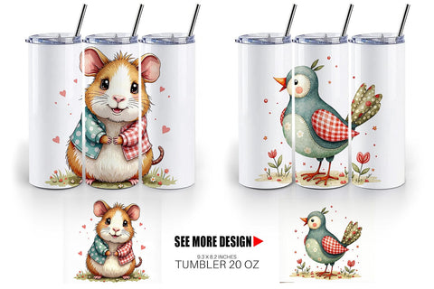 Tumbler Patchwork Pet Pals Sublimation artnoy 