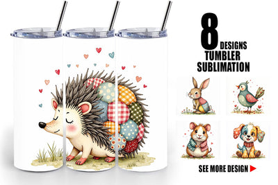 Tumbler Patchwork Pet Pals Sublimation artnoy 
