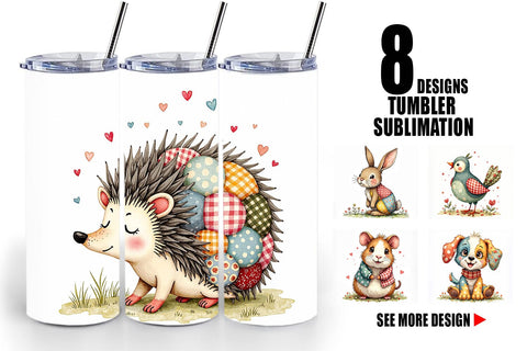 Tumbler Patchwork Pet Pals Sublimation artnoy 