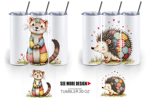 Tumbler Patchwork Pet Pals Sublimation artnoy 