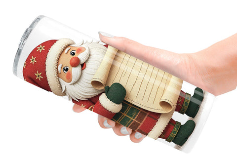 Tumbler Patchwork Santa Sublimation artnoy 