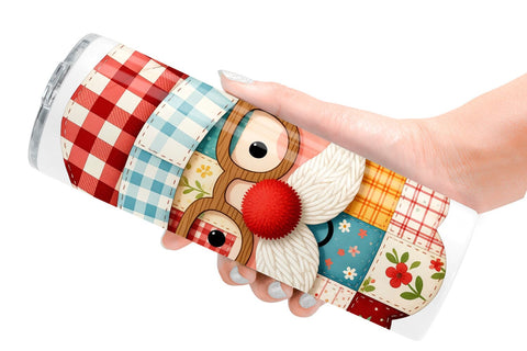 Tumbler Patchwork Santa Sublimation artnoy 