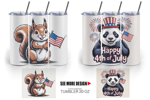 Tumbler Patriotic Animal Sublimation artnoy 