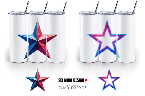Tumbler Patriotic Stars Sublimation artnoy 