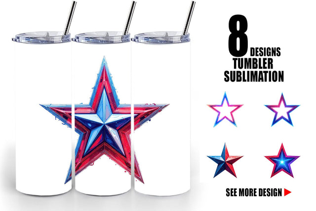 Tumbler Patriotic Stars Sublimation artnoy 