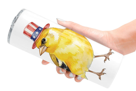 Tumbler Patriotic Watercolor Birds Sublimation artnoy 