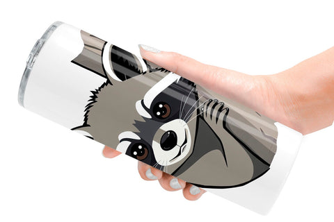 Tumbler Peeking Raccoon Sublimation artnoy 