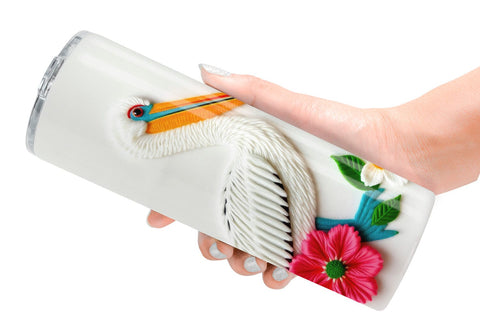 Tumbler Pelican Embroidery Sublimation artnoy 