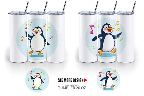Tumbler Penguin Dancing Sublimation artnoy 