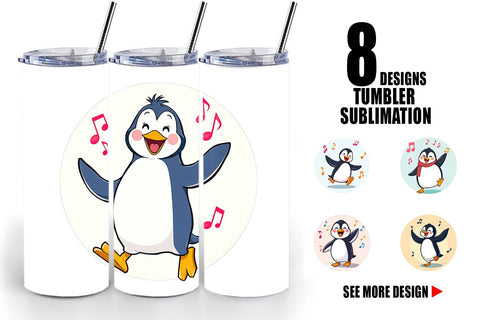 Tumbler Penguin Dancing Sublimation artnoy 
