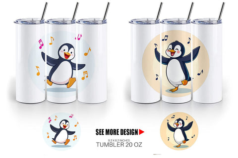 Tumbler Penguin Dancing Sublimation artnoy 
