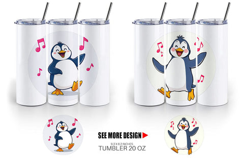 Tumbler Penguin Dancing Sublimation artnoy 