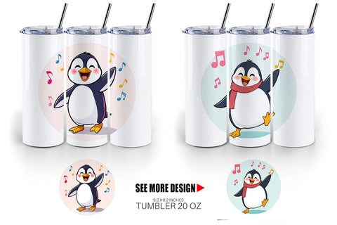 Tumbler Penguin Dancing Sublimation artnoy 