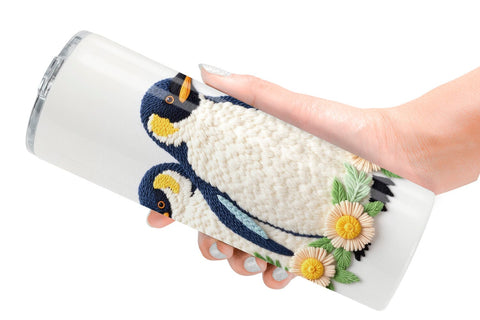 Tumbler Penguin Embroidery Sublimation artnoy 