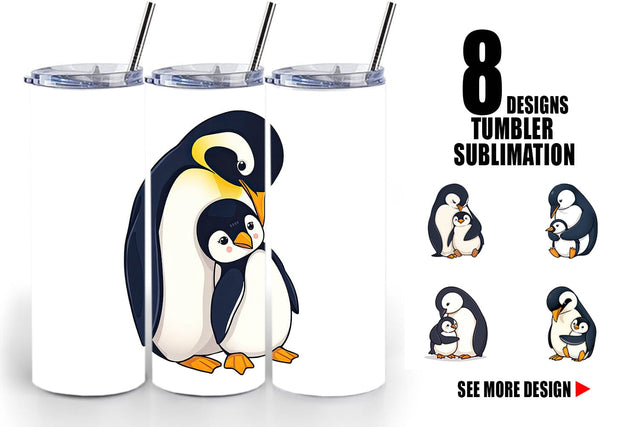 Tumbler Penguin Family Sublimation artnoy 