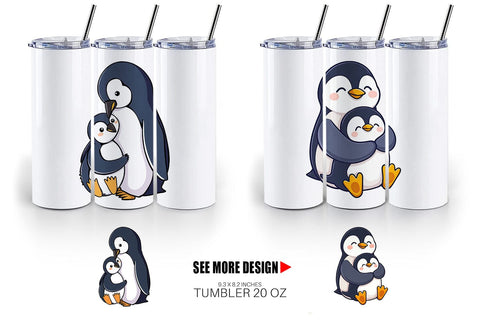 Tumbler Penguin Family Sublimation artnoy 