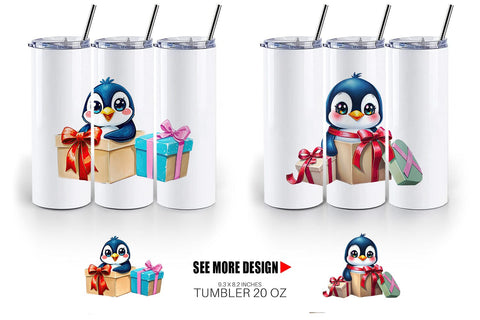Tumbler Penguin Gift Sublimation artnoy 