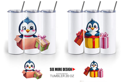 Tumbler Penguin Gift Sublimation artnoy 