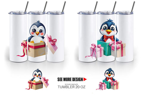 Tumbler Penguin Gift Sublimation artnoy 