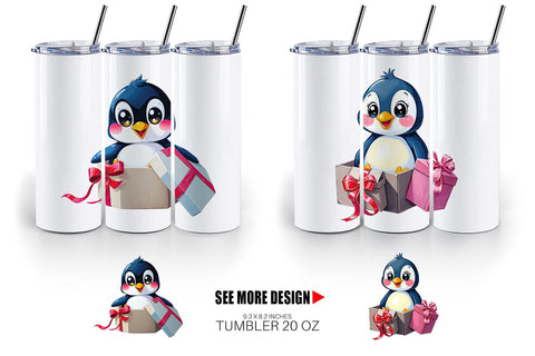 Tumbler Penguin Gift Sublimation artnoy 