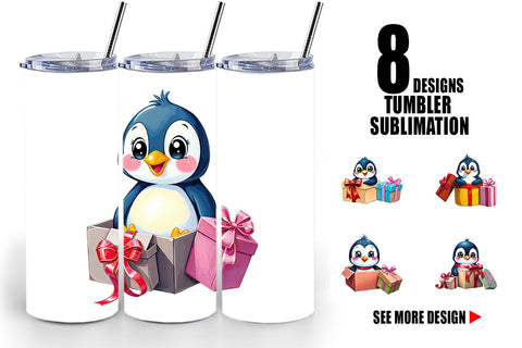Tumbler Penguin Gift Sublimation artnoy 