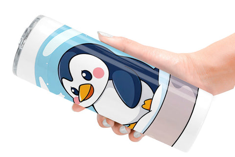 Tumbler Penguin in a Snow Globe Sublimation artnoy 