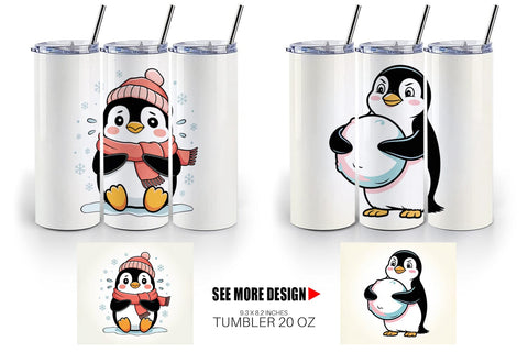 Tumbler Penguin Mood Sublimation artnoy 