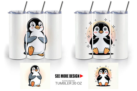 Tumbler Penguin Mood Sublimation artnoy 