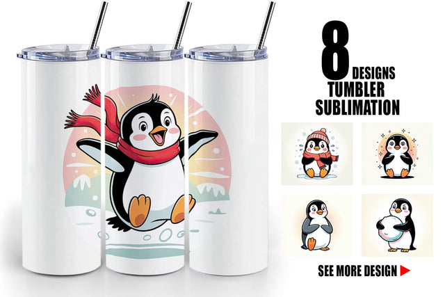 Tumbler Penguin Mood Sublimation artnoy 