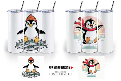 Tumbler Penguin Mood Sublimation artnoy 