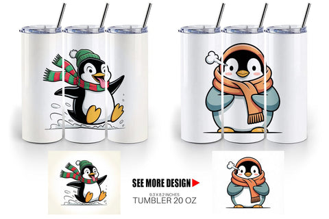 Tumbler Penguin Mood Sublimation artnoy 