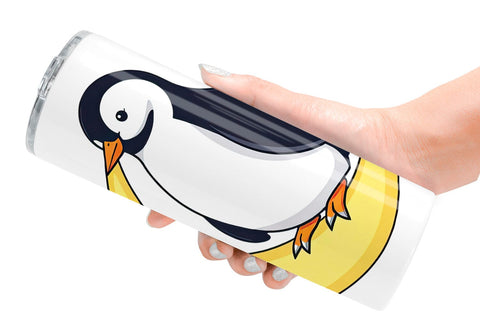 Tumbler Penguin on a Crescent Moon Sublimation artnoy 