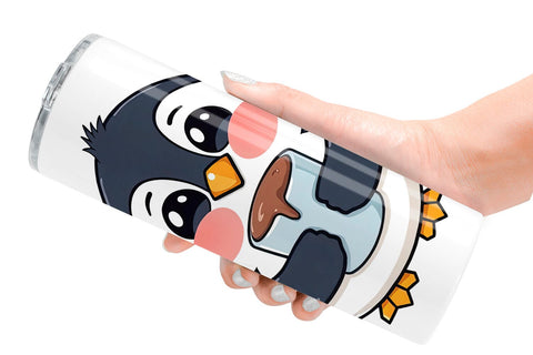 Tumbler Penguin with Hot Cocoa Sublimation artnoy 