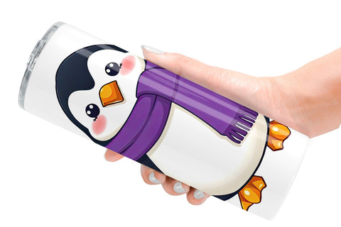 Tumbler Penguin with Scarf Sublimation artnoy 