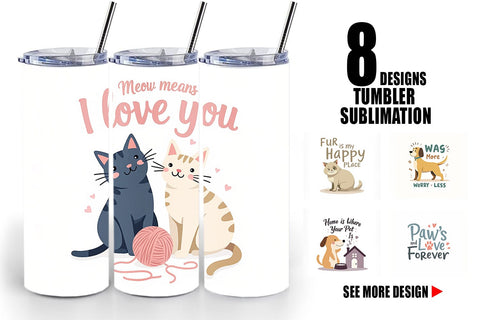 Tumbler Pet Love Quotes Sublimation artnoy 