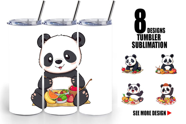 Tumbler Picnic Panda Sublimation artnoy 