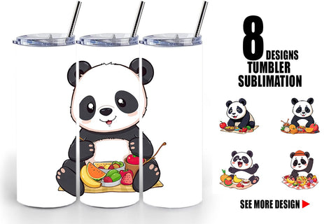 Tumbler Picnic Panda Sublimation artnoy 