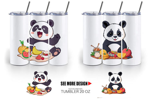Tumbler Picnic Panda Sublimation artnoy 