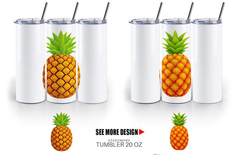 Tumbler Pineapple Float Sublimation artnoy 