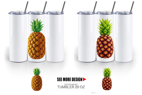 Tumbler Pineapple Float Sublimation artnoy 