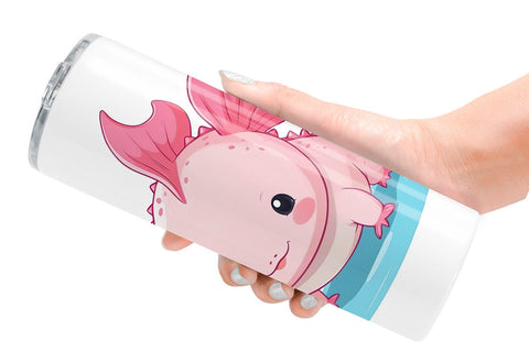 Tumbler Pink Axolotl Valentine Sublimation artnoy 