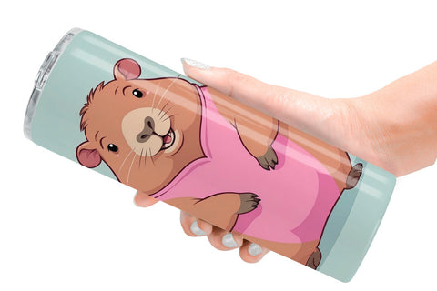 Tumbler Pink Capybara Valentine Sublimation artnoy 