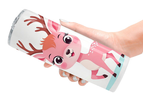 Tumbler Pink Deer Valentine Sublimation artnoy 